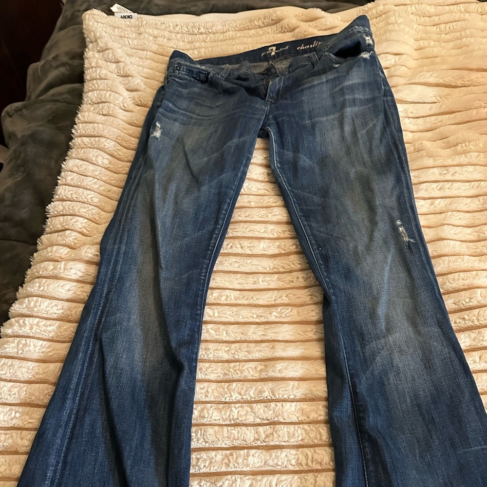 7 for All Mankind Jeans, distressed, flare, size 30